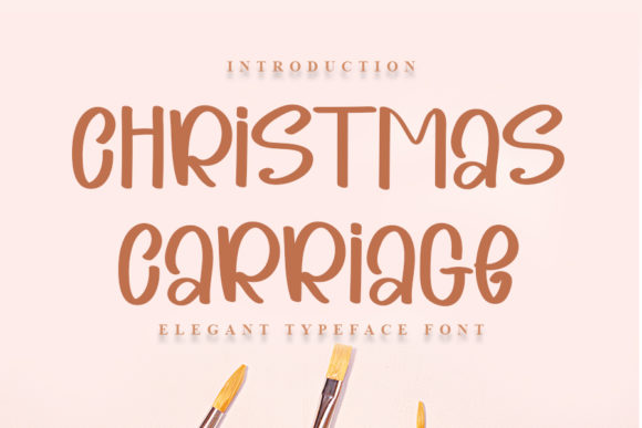 Christmas Carriage Font for Handmade Creations