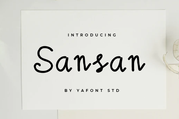 Sansan: A Handwritten Font for Romantic Campaigns