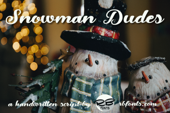 Snowman Dudes Font for Winter-Themed Editorial Design