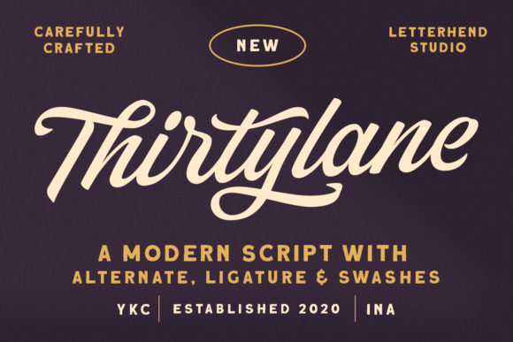 Thirtylane: A Bold Handwritten Font for Web Design