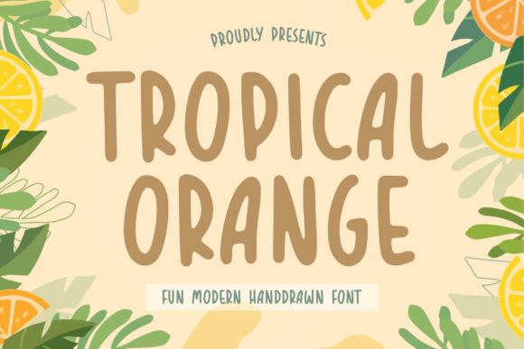 Tropical Orange Font for Creative Branding Projects