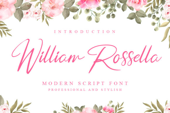 William Rossella: A Graceful Script Font for Editorial Design
